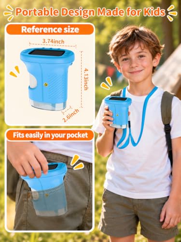 1000X Handheld Digital Microscope for Kids, 2.4" IPS Screen STEM Toys - color: Blue