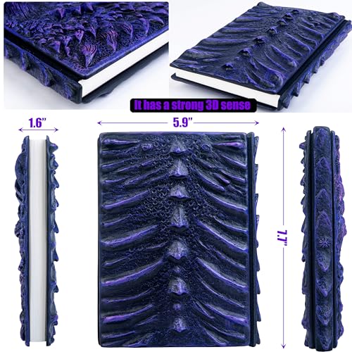 3D Dragon Eye Embossed Journal,Resin Engraving Notebook,Dnd notebook for Dragon Lovers ，Blank Paper,Hardcover Travel Notepad for Writing,Sketchbook,Collection,Gift,Decoration A4 and A5 Size (A5-Dark Purple-Lined-Brooch) - color: A5-Dark Purple-Lined-Brooc
