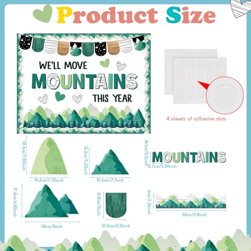 Funrous We'll Move Mountains this Year Bulletin Board Set - style: Mountains