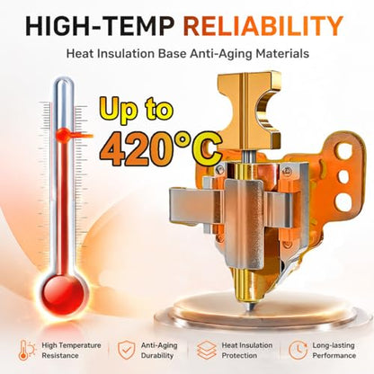 Heating Assembly Kit for Flashforge AD5X Hot End Heating Component with Heater Cartridge, Thermistor Temperature Sensor & Heat-Insulating Clip 3D Printer Accessories - size: AD5X