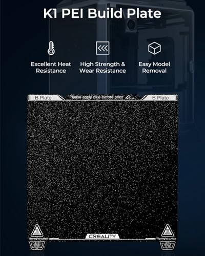 Creality Official K1 Build Plate Textured Surface 235x235mm PEI Sheet Flexible Removable Spring Steel Bed Plate for Ender 3 V3/3V3 SE/3V3 KE/3 S1/3 S1 Pro/5 S1/CR-10SE (Without Magnetic Base) - color: Textured Black, size: K1/Ender 3V3SE