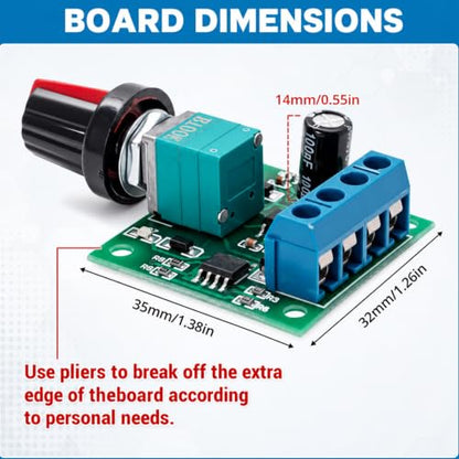 12-Pack 1803BK PWM Motor Speed Controller, 2A, Adjustable