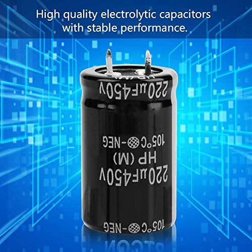 Acogedor 10Pcs 220uF 450V Electrolytic Capacitor Nichicon 25x40mm
