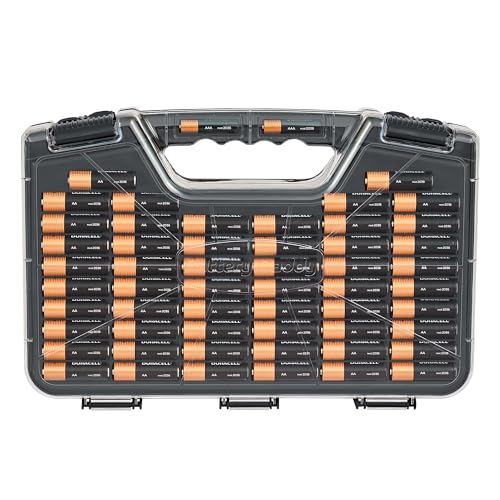 Battery Daddy Ontel Organizer Storage Case & Tester, Holds 180, Charcoal - color: Charcoal