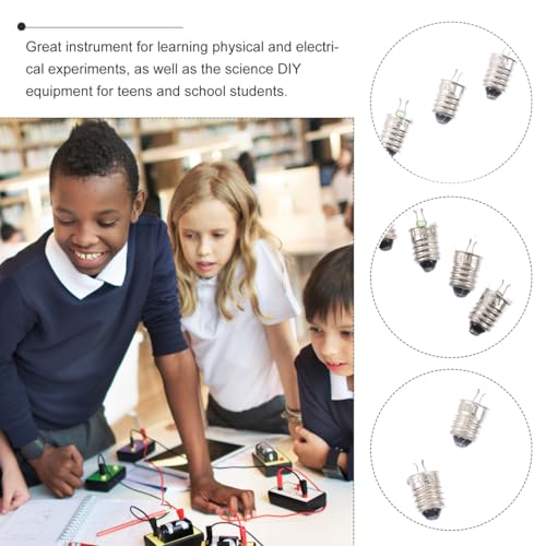Hemobllo Mini Light Bulbs 50-Pack Round Screw Base Light Bulb Kit for Science Experiments Physics Lab Activities Electricity Kit Circuit and Mini Lamp Classroom Use
