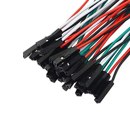 SinLoon Dupont Wire Breadboard Jumper Wires Jumper Wire Male to Female for Arduino Breadboard and Circuit Board 8cm 4 Colors Total 40-Pack(Male to Female)