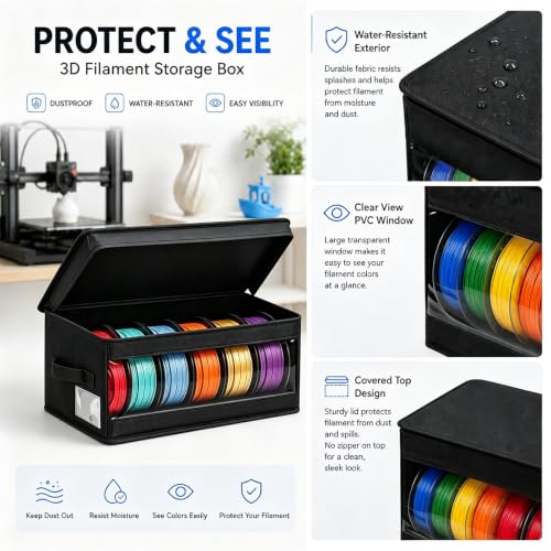 3D Printer Filament Storage Box, 4 Pack Filament Dryer for PLA ABS Spools