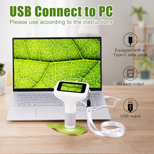 HOMEE 3" Kids Digital Microscope Kit, Portable Handheld Pocket Micro Scope