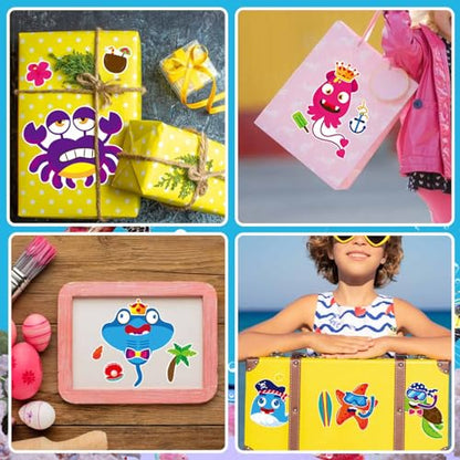 Make Your Own Sea Animals Stickers, Make a Face Stickers - style: Sea Animals