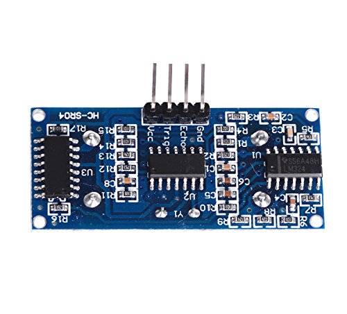 5PCS HC-SR04 Ultrasonic Sensor Module Ultrasonic ranging Module with 5PCS Housing Mounting Bracket + 10P Female to Female and 10P Male to Female Jumper Cable for Arduino - color: 5 sets