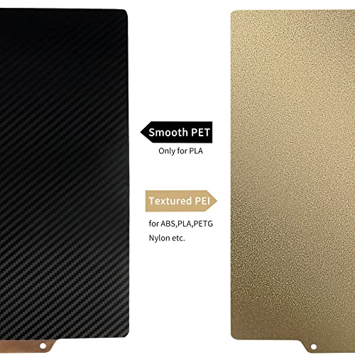 IdeaFormer-3D Double Sided PET+PEI Spring Steel Sheet 300x300mm Flexible PET+PEI Print Bed Without Magnetic Build Plate for LulzBot TAZ 4, 5, 6 - color: PET PEI (No Magnetic Plate), size: 300x300mm