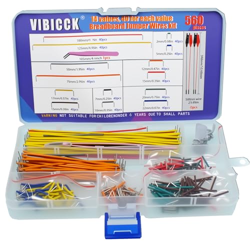 14 Values 560pcs Breadboard Jumper Wire Kit 2-125mm