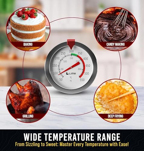 CRAFT911 Candy Thermometer with Pot Clip - Deep Fry Oil Thermometer for Frying and Candle Making (Lemon) - color: Lemon 1 Pack