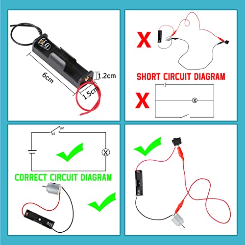 Sntieecr 3 Pack 42 PCS Electric Circuit Motor Kit with Organize Bags - style: 42 x Electric Circuit Kit