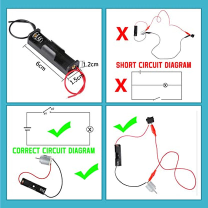 Sntieecr 3 Pack 42 PCS Electric Circuit Motor Kit with Organize Bags - style: 42 x Electric Circuit Kit