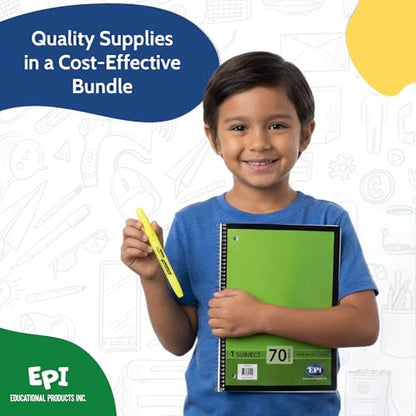 EPI Essentials Bulk School Supplies for Kids – 2nd to 3rd Grade School Supply Packs – Wide-Ruled Bundle with Classroom-Ready Standard List Essentials – 168 Boxes per Pallet - size: 2nd-3rd Grade, style: Pallet