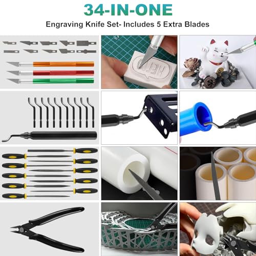 3D Printer Tools kit, for Cleaning 3D Printing & Deburring Printed Part