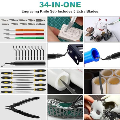3D Printer Tools kit, for Cleaning 3D Printing & Deburring Printed Part