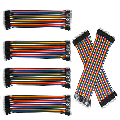 240pcs Multicolored Dupont Jumper Wires Kit, 20cm (8 Inch) Breadboard Ribbon Cables –Male to Male 2.54mm Pitch, Compatible with Arduino & DIY Electronics - size: Male to Male