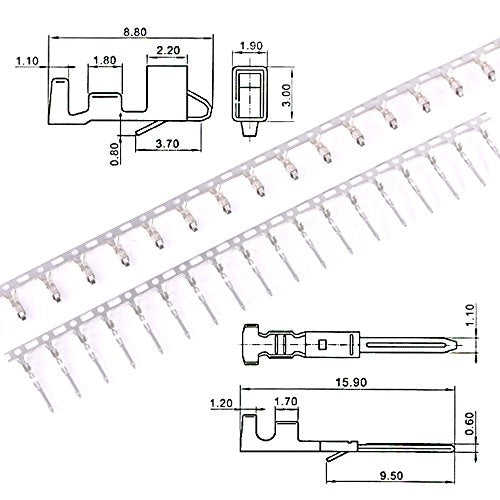 Glarks 1940Pcs 2.5mm Pitch 2/3/4/5/6/7/8/9 Pin Male and Female Plug Housing and Male/Female Pin Header Perfectly Compatible with JST-SM Connector Assortment Kit