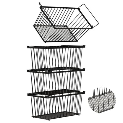 Enhanced Leak-Proof Bottom, Freezer Organizer Bins for 7 Cu.Ft,4 Pack - color: Black 4 Pack
