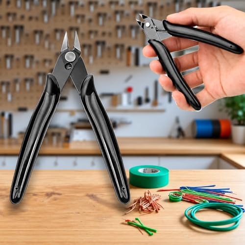 Micro Wire Cutter 1-Pack, Precision Flush Cutter, Mini Side Cutter Pliers for Jewelry Electronics 3D Printing & Craft Projects