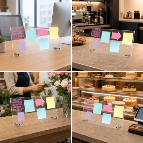 Funny Office Acrylic Memo Board Pink Desk Accessories - color: No Crisis Allowed This Week My Schedule is Already Full
