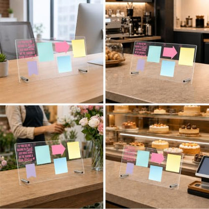 Funny Office Acrylic Memo Board Pink Desk Accessories - color: No Crisis Allowed This Week My Schedule is Already Full