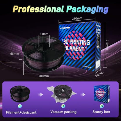 FLASHFORGE Chameleon Gradient Rapid PLA Filament Burnt Titanium & Abyssal Rede, High Speed PLA Filament 1.75mm Max 500mm/s Fast Printing, Displays Shimmering Effects from Various Angles and Light - color: Chameleon Gradient Burnt Titanium & Abyssal Rede