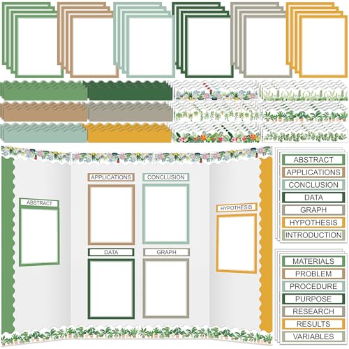 Fuyoooo 90 Pcs Science Fair Board Supplies, Plant - style: Plant