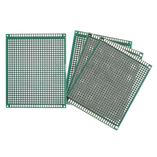 MECCANIXITY 4Pcs Breadboard Solderable 90mm x 70mm Green Circuit PCB Board Double Sided Tin-Plated PCB Prototype Board for Electronics Prototyping, DIY Circuits Projects - color: Green, size: 90mm x 70mm