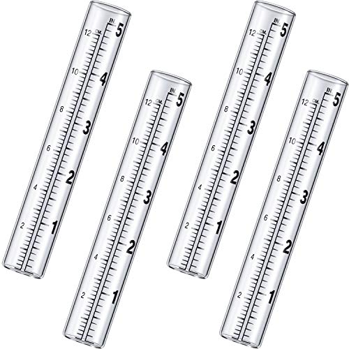 Frienda 4 Pcs 5 Inch Rain Gauge Glass Tube Replacement with SCA