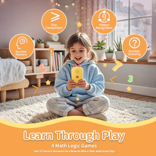 alilo Math Games for Kids Ages 5-12, Portable Math Toys for Travel - color: Yellow