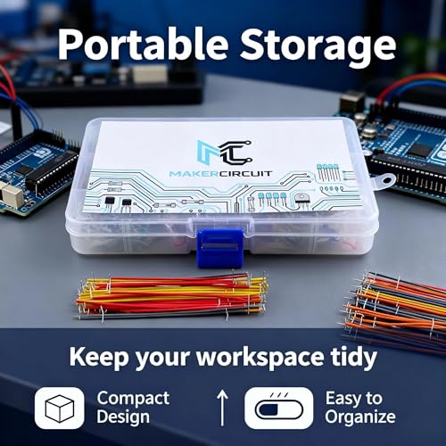 560Pcs Jumper Wire Kit, 14 Lengths 2-125mm Solderless Breadboard Jumper Wires, Assorted Flexible Breadboard Connecting Line for Arduino Projects