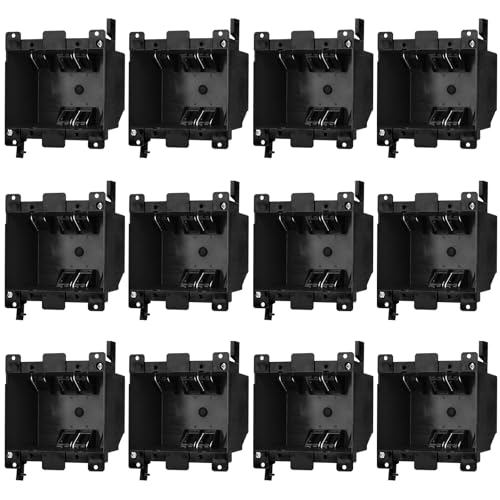 2-Gang Old Work Outlet Box, 12-Pack, ETL Listed - color: 2-Gang, size: 12