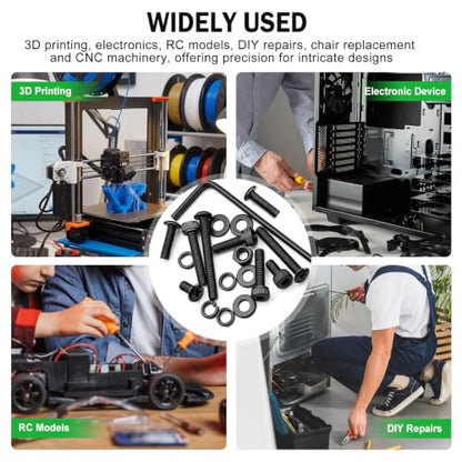 Twidec/2325PCS M3 Screws Assortment Kit,Hex Socket Head & Phillips Pan Head - color: 2325PCS