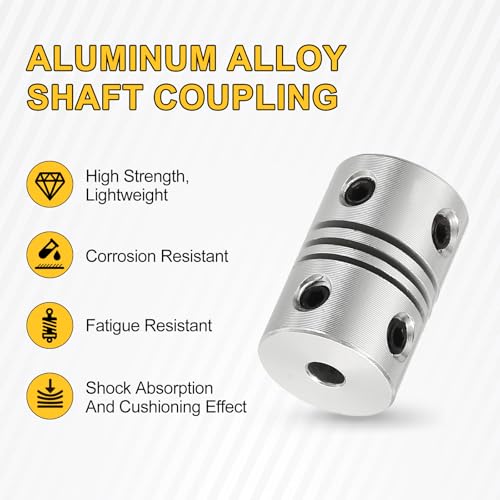 uxcell 4Pcs Flexible Couplings 3mm to 3mm Aluminum Alloy Joint Connector - size: 3mm to 3mm, style: D12 x L18mm