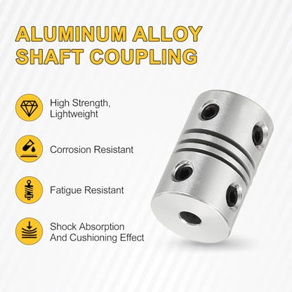 uxcell 4Pcs Flexible Couplings 3mm to 3mm Aluminum Alloy Joint Connector - size: 3mm to 3mm, style: D12 x L18mm