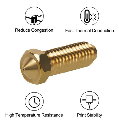 10PCS Brass Nozzle Kit for Anycubic Kobra 2, Kobra 2 Neo, Kobra 2 Pro, Kobra 2 Plus, Kobra 2 Max 3D Printer (0.4mm Nozzles*10, Cleaning Needles*5, Curved Tweezer*1) - size: Brass Nozzles * 10, style: Suit for Kobra 2 Series