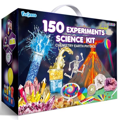 PATIFEED 150 Experiments Science Kit for Kids Chemistry Set
