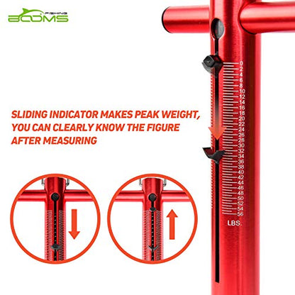 Booms Fishing TS1 Aluminum Tube Spring & Hook Scale 50LB/22KG - size: 50 LBS