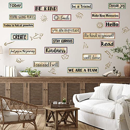 Hotop 42 Pcs Growth Mindset Inspirational Posters Banners Motivational Posters for Classroom Bulletin Board Decor Home Sweet Classroom Motivational Gallery Teacher Door Signs (Travel The Map Style) - style: Travel The Map Style
