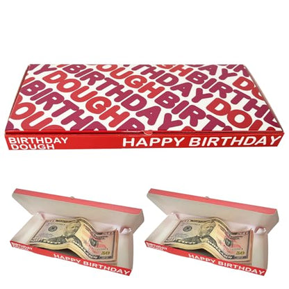 2 Pack Birthday Dough Gift Box – Funny Donut-Themed Money Holder for Cash, Gift Cards, Scratch-Offs – Gag Birthday Box for Teens, Men, Women – Foldable Treat Style - color: 2 Pack Dough