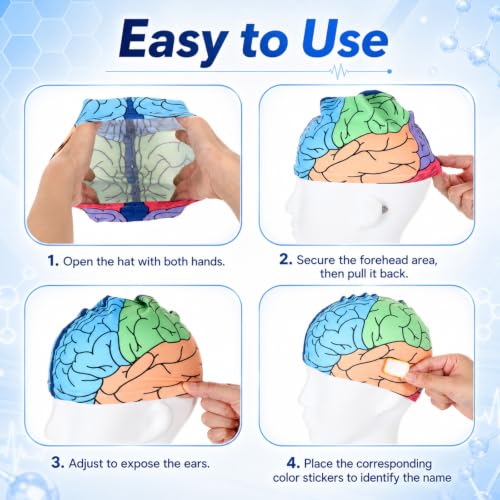 Janmercy Brain Hat for Teaching Human Anatomy Learning - color: Blue