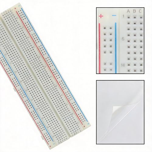 1-Pack 830 Point Solderless Breadboard, Solderless Prototype Circuit Board for Arduino DIY Electronics STEM Projects