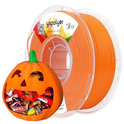 YXPOLYER PLA Plus Filament Food-Grade 1.75mm 3D Printing Filament Orange - color: Orange