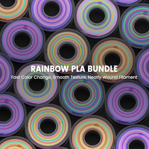 SUNLU PLA+ Silk Rainbow Filament 1.75mm, 8 Rainbow Color - color: Rainbow Colors