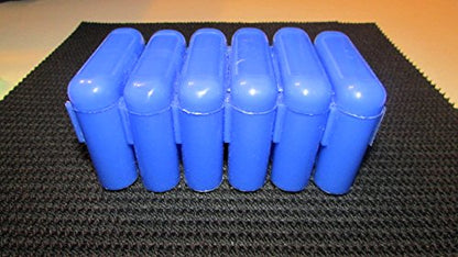 4 New 1 oz Gold Mining Glass Vials and Vial Case Holder Interlocking Nesting Yellow