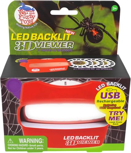 WARM FUZZY LED 3D Viewer Spiders | USB-C Rechargeable - color: Spiders