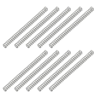 PATIKIL Compression Spring, 0.3mm Wire Dia x 2mm OD x 25mm L, 10 Pcs 304 Stainless Steel Mechanical Extension Small Springs Pen Springs Assortment Kit for Shop and Home Repairs - size: 0.3x2x25mm